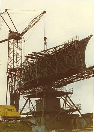 Crane in position